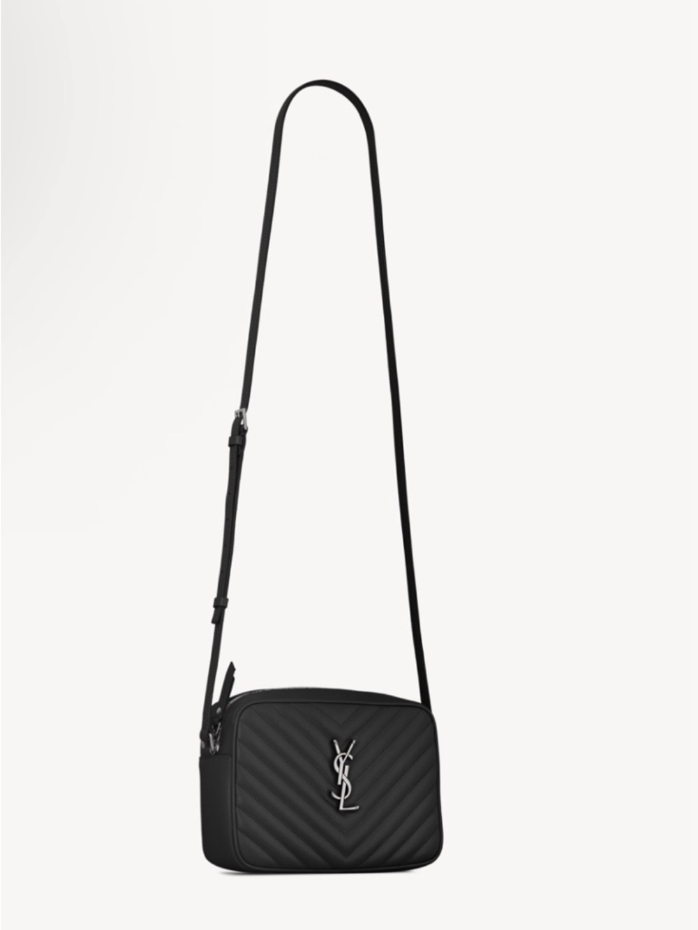 Saint Laurent Black Quilted Leather Crossbody Lou Camera Bag with Tassel Accent - Picture 4 of 4